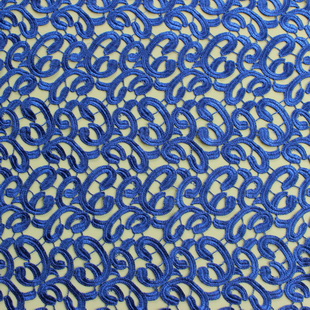 Vortex Royal Blue African Lace Embroidered Fabric