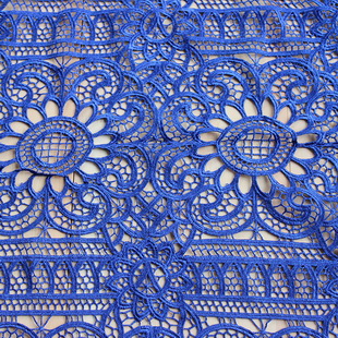 XS1412 Wholesale Textile Embroidery Royal Blue High Quality Swiss Voile Lace