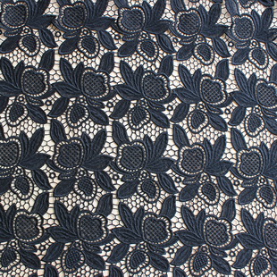XS1429 Black Elegant Lace Guipure Lace Fabric For Fashion Clothing