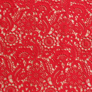 XS1504 New Arrival Good Quality Red African Guipure Lace Fabric For Clothing
