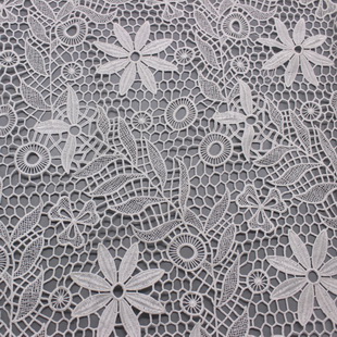 XS1526 Neat Arican Lace Fabrics White Embroidering Guipure Lace Fabric For Women Clothing