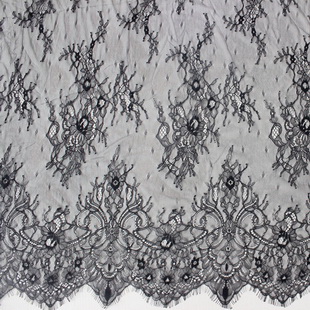 XL177 High Quality Beautiful Black Bridal Swiss Lace Fabric For Women