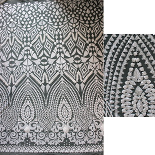XZ5283 White Embroidery Sequin Fabric Swiss Lace African Lace For Bridals Wholesales Price From China