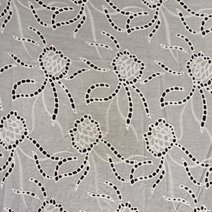 XE192 Off white Broderie Anglaise Cotton Lace Fabric By Yard Retro Cotton Eyelet Fabric Bridal Dress Fabric Or Clothing Sewing