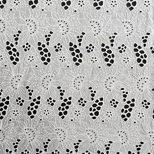 XE202 Pure White Swiss Voile Lace Switzerland With Eyelet African Dry Lace Fabric Nigerian Lace For Wedding