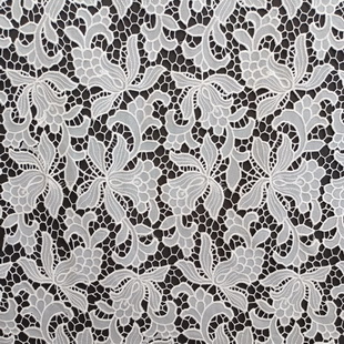 XE209 New Design White Cotton Floral Lace Eyelet Embroidery Guipure Lace Fabric Cotton For Boho Dress