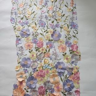 XF3061 Hot Sell Floral Plant Embroidery Multi-Color Embroidery Modern Embroidery Fabric