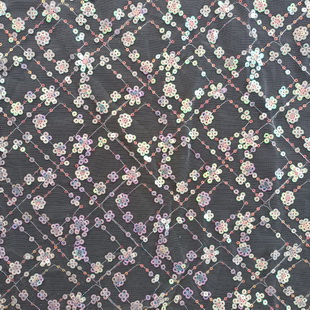 XZ5310 China Suppliers Sparkling Iridescent Sequin Fabric For Clothing And Wedding Background