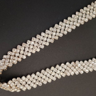 XB181 Silver Crystals Rhinestone Chain Trim Diamond Belts Trimming For Diy Clothes Accessory Dress Belts