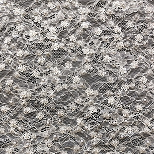 XW5292 Beaded Lace Fabric White Bridal Laces Dubai Sequins Embroidered Fabric