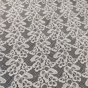 XS1704 White Guipure Lace Polyester Chemical Lace Fabric For Lady Skirt