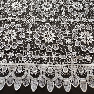 XS1713 Polyester Yarn Off White Embroidery Lace Fabric