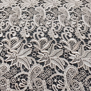 XS1718 Flower Embroidered Chemical Lace Fabric Guipure Fabric