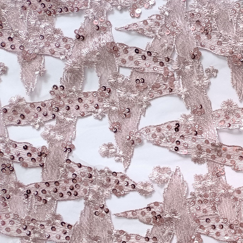 XF3050 Sequins Evening Fabric Net Embroidery Lace Fabric For Women