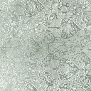 BJ035 Persian Style White Cashew Flower Pattern Jacquard Fabric