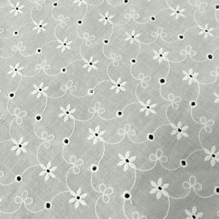 XE300 Hole Lace Fabric Cotton Embroidered Fabric For Women Dress