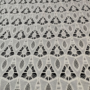 GXS1755 Premium Heavy Embroidered Geometric Guipure Lace Fabric