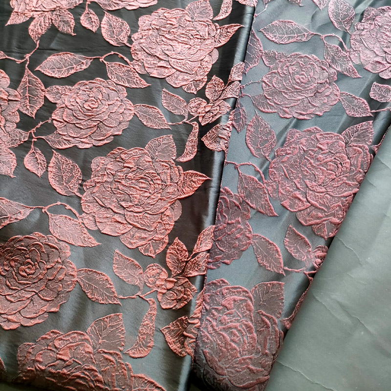 Fashionable Woven Polyester Floral 3D Jacquard Textile Fabrics for Garment Clothings BJ039