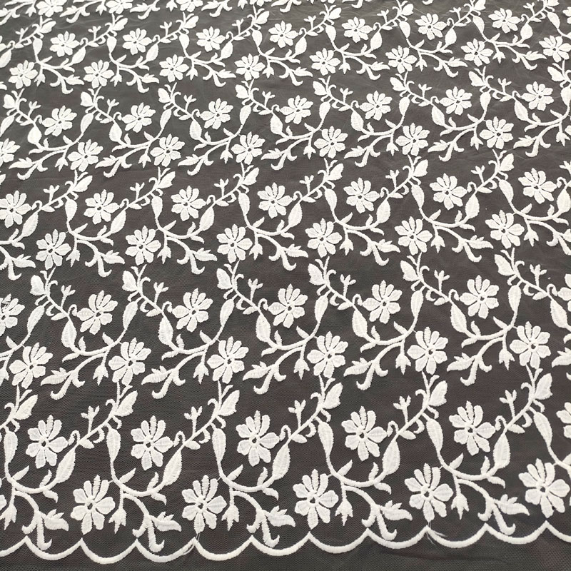 Pure White Sequin Embroidery Bridal Dresses Lace Fabric African French Lace Fabric for Wedding Dresses XF6079