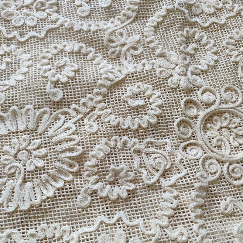 Flower Decorated Ribbon Embroidered Wedding Chiffon Lace 100% Polyester Fabric Women's Dance Costume XP3992