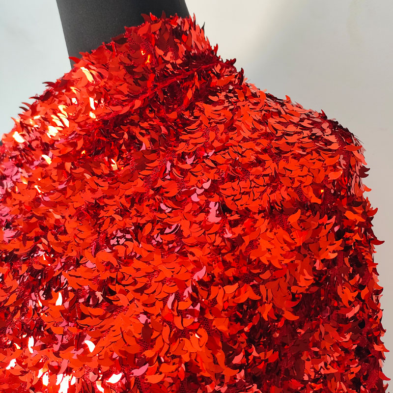 Fashionable French Lace on Sale – Big Size 3D Sequin Bridal Sequins Lace Fabric XZ5324