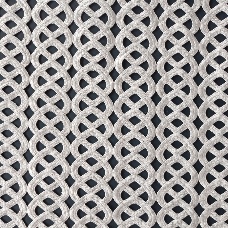 New Style Water Soluble Luxury Guipure – Customized Geometry Embroidery Lace Fabric for Women XS1679