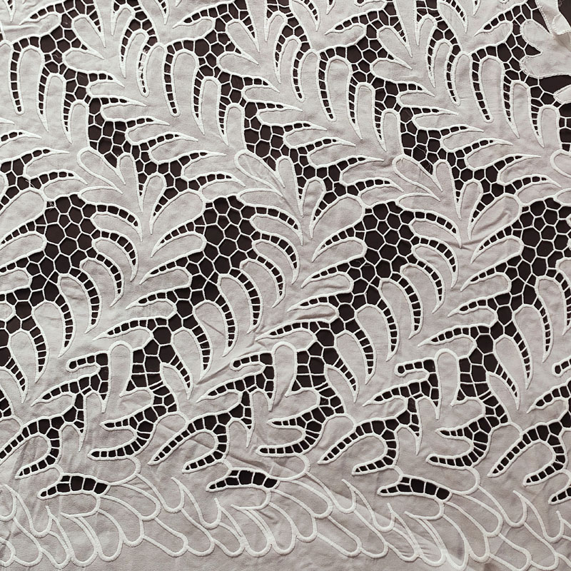 Cotton Lace Fabric White - CXE131