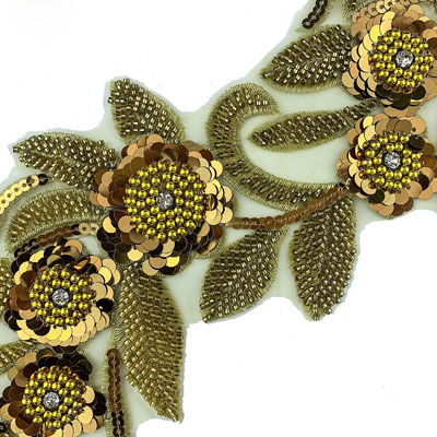 metallic beaded lace